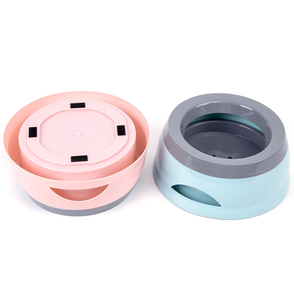 Pet Dog Bowls Floating Not Wetting Mouth Cat Bowl No Spill Drinking Water Feeder Plastic Portable Dog Bowl