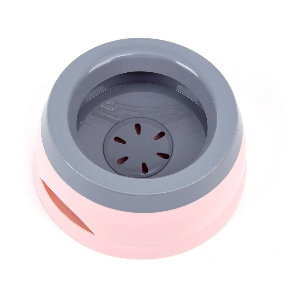 Pet Dog Bowls Floating Not Wetting Mouth Cat Bowl No Spill Drinking Water Feeder Plastic Portable Dog Bowl