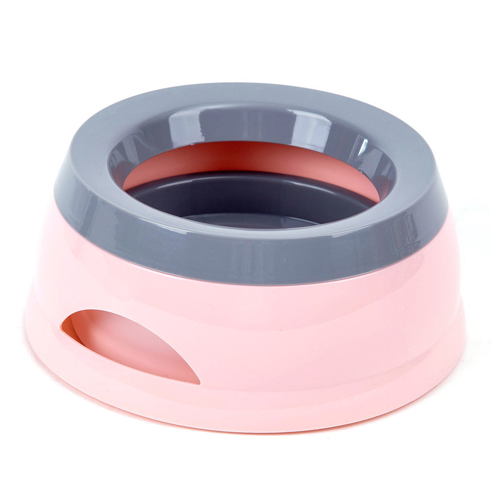 Pet Dog Bowls Floating Not Wetting Mouth Cat Bowl No Spill Drinking Water Feeder Plastic Portable Dog Bowl